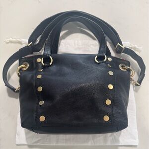 Hammit Daniel Medium Black and Gold Top Handle and Crossbody Handbag